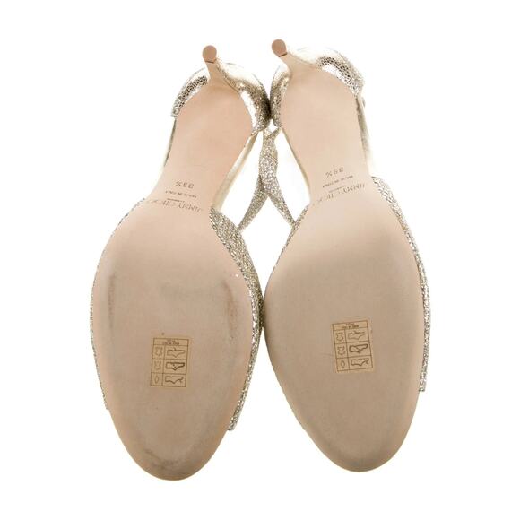 Jimmy Choo Emily Glitter Slingback Heel Sandals - Eu 39.5 Us 9.5 - Picture 5 of 5